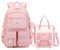 Amythe Zainetto Ragazza 2 pezzi, 29L Zaino Scuola con Borsa per la Spesa, Set Zaino Bambina Scuole Elementare e Medie, Zaini da Viaggio Casual per Adolescenti 10 e 18 anni, Rosa