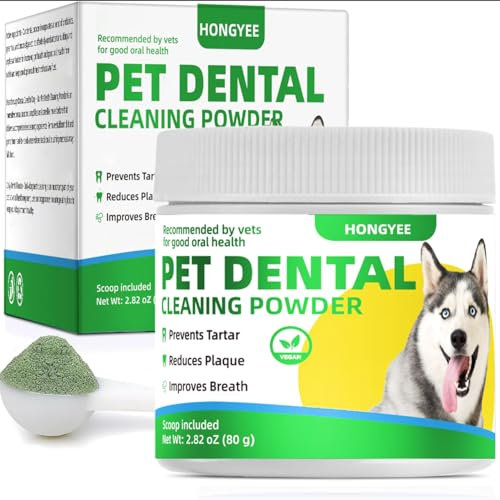 Polvere per la pulizia dei denti del cane - Pet Dental Powder, polvere dentale per cani, Deodorante per gatti in per alito cattivo, rimozione della placca, tartaro, prodotti per la cura dei denti