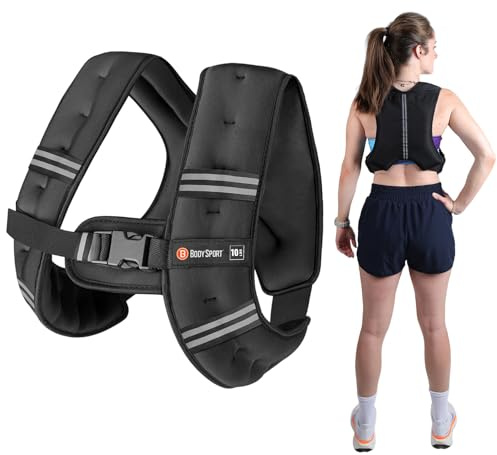 Body Sport Gewichtsweste, 4,5 kg - Verstellbare Fitnessweste für Krafttraining, Laufen, Gehen und Ausdauertraining