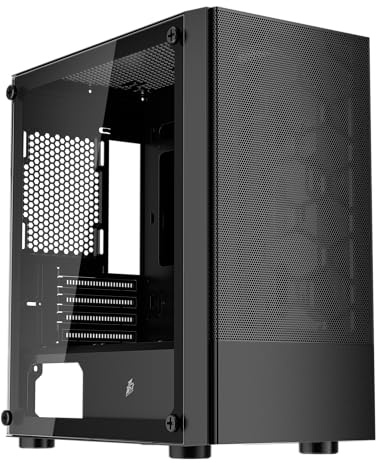 1st Player X4-M Black Micro ATX Gaming Case (X4-M Black No Fans)