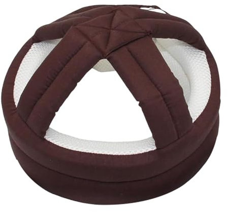 Cpolebev Elderly Protective Helmet, Safety Helmet Adjustable Breathable Seniors Fall Prevention Heads Protection Cap Coffee Color