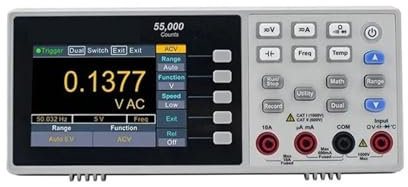 Multimètre numérique de table 55000 points, valeur efficace vraie, écran LCD 3,5 pouces, USB, courant continu/alternatif, voltmètre, outils de mesure de la température Multimetre Professionnel