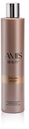 Ami’s Beauty Shampoo Volume Boost 300ml – Rinforzante e Volumizzante – Con Semi di Lino, Proteine del Grano ed Estratto di Eucalipto – Per Capelli Fini, Piatti o Deboli – Made in Italy