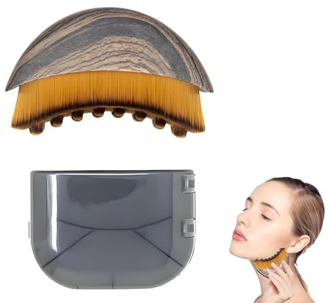 1 unidad de cepillo facial para contorno linfático, masajeador de drenaje linfático, modelador de mentón y mandíbula, cepillo facial para cepillado en seco que mejora la circulación, diseño ergonómico