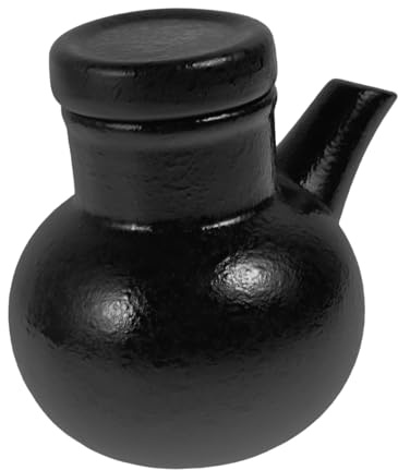 LIGIGWASH Large Ceramic Seasoning Oil Pot Japanese Cooking Equipment Soy Sauce Vinegar Bottle for Kitchen Storage