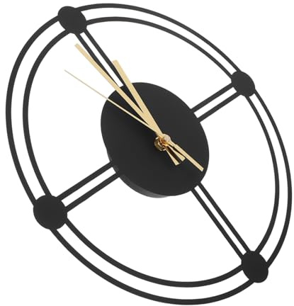 JOINPAYA Reloj De Pared Metálico Para Jardín y Hogar Resistente Al Agua Silencioso Pilas Decoración Rústica Para Salón Patio y Dormitorio