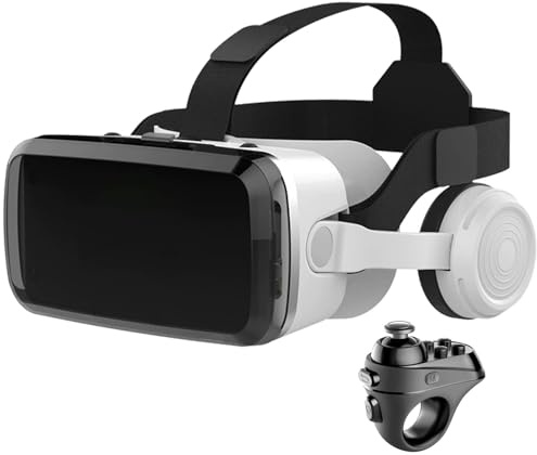 3D VR Gafas de Realidad Virtual, Gafas VR Auriculares con Lentes HD Anti luz Azul, Compatible con Smartphones de 4,7–6,6 Pulgadas, por Android/Phone, Regalo para niños y Familia(A)