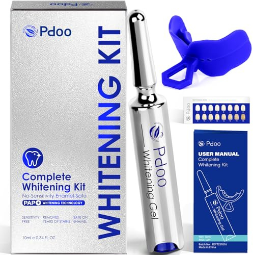 Kit Blanchiment Dentaire PAP+ | Teeth Whitening Gel 10ml & Plateau de Blanchiment des Dents | Sans Sensibilité et Sans Peroxydes et blanchiment dentaire Instantané | élimine Les Taches | Mint Flavor