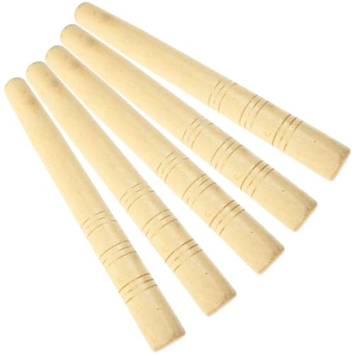 VILLCASE 5pcs Wooden Handle Replacement Tool Handle for Sickles and Shovels, Comfortable to Hold and Labour Saving, Sturdy Khaki Wood Material Suitable for Gardening and Farming Use