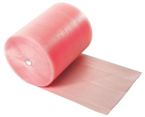 WETEC Luftpolsterfolie, ESD, 600 mm x 100 m, 3-lagig (Knallfolie Verpackungsfolie Noppenfolie Permastat)