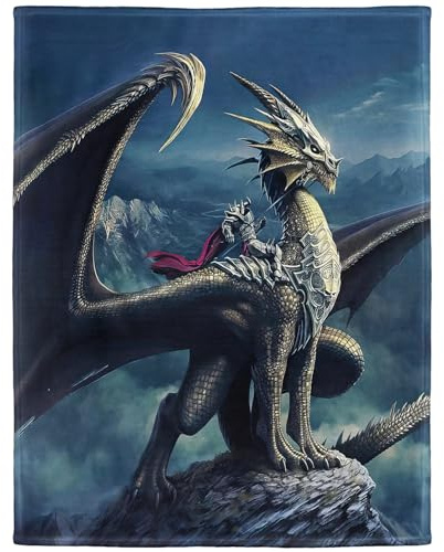 YISUMEI - 150 x 200 cm Decke - magischer Drache Fleecedecke,Kaschmir-Gefühl Kuscheldecke Geeignet für Bett oder Sofa