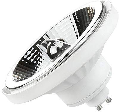 NCC-Licht LED Reflektor AR111 Weiß 12W GU10 1050lm Warmweiß 3000K | LED Lampe Ø111x74mm, ersetzt 100W Glühlampe, 45° Abstrahlwinkel für Akzent- und Objiektbeleuchtung