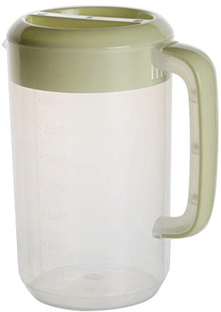 UPKOCH Milk Tea Measuring Cup 2.5L Plastic Jug with Lid Lightweight Unbreakable Pitcher for Warm and Cold Drinks Food-Safe Material Ideal for Home Parties Picnics Juice Tea Punch