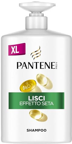 Pantene Pro-V Shampoo Lisci Effetto Seta per capelli Crespi e Opachi, con Pro-V e Active Nutri-Plex, 1000 ml