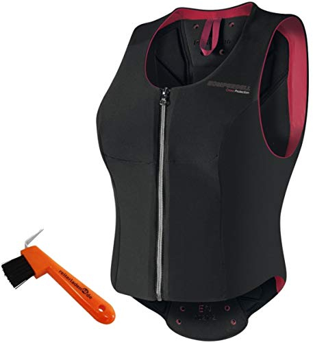 Komperdell Damen Rückenprotektor Ballistic Flex FIT Woman schwarz/Coral L + Hufkratzer Reiterladen24