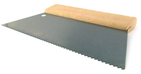 Schwan Kleberspachtel, Stahl, 180/250 mm, Buchenholzrücken, A1-A5, B1-B4(S4), B11, C1-C5, Ungezahnt, TBK für Bodenbelag, Parkett, Fliesen