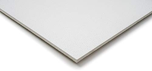 Pack of 10 Sand Textured Suspended Ceiling Board Acoustic Tiles 595mm x 595mm Fit in 600mm x 600mm (Sand Textured)