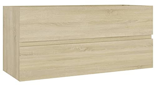 vidaXL Armario para Lavabo Lavamanos Inodoro Aseo Muebles Mobiliario Almacenamiento Estante Robusto Estable Contrachapada Roble Sonoma 100x38,5x45 cm