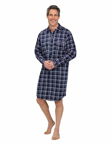 Champion Mens Brushed Cotton Canterbury Checked Nightshirt Sleepwear