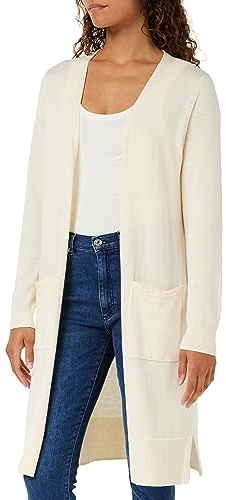 Amazon Essentials Cardigan leggero da donna più lungo (disponibile in taglie forti), pesca pallido, 4XL Plus