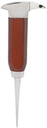 Piccone per Ghiaccio, Piccozza per Ghiaccio in Acciaio Inossidabile con Manico di Sicurezza Scalpello per Ghiaccio con Manico in Legno per Bar da Cucina Rompere il Ghiaccio,6.7