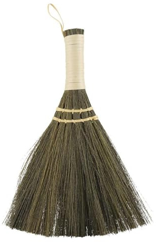 VOBOR Broom Brush, Floor Cleaning Sweeping Broom Wide Sweeping Area, Handmade Dust Floor Cleaning Sweeping Broom for Indoor Outdoor or Garden | Straw Angled Bristles Whisk Cleaning Sweeping, Handle Soft, Stiff and Deck Sweeping Brooms for Indoor Outdoor or Garden