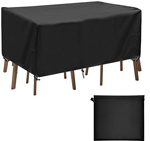 Landrip Abdeckung für Gartenmöbel,420D Oxford Gartenmöbel Abdeckung Wasserdicht Abdeckung für Rechteckige Gartentische Möbelsets, 150 x 90 x 75 cm