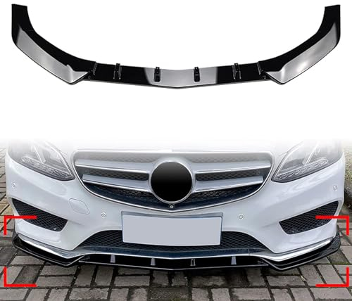 JITEM Auto Frontspoiler für Mercedes Benz E Class W212 E200 E220 E250 E300 E350 Sport 2013-2015, Frontlippe Spoiler FrontstoßStange Splitter Diffusor Protector Antikollisions Ersatz Tuning Zubehör