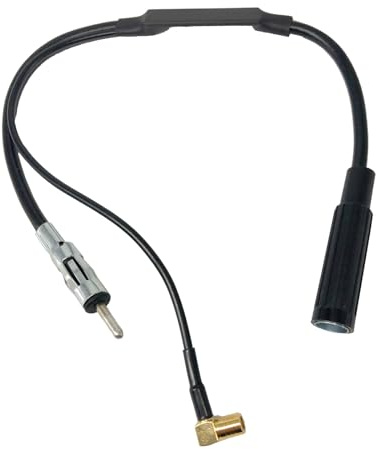 MICMXMO 36 cm antenn splitter SMB-adapter DIN kontakt för DAB-radio bilradio antenn splitkabel kompatibel med Sony Kenwood JVC Alpine Pioneer