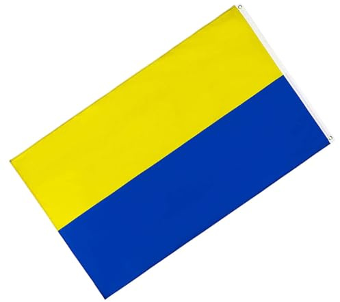 LYEAA Bandiera Ucraina 150x90 cm Bandiera Nazionale Blu Giallo Senza Pennone Home Office Attività Festival