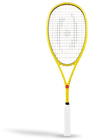 Harrow Sports Vapor 110 Squashschläger für Fortgeschrittene & Profispieler, Carbon-Graphit-Zusammensetzung für ultimative Leistung, leicht, 110 g, Gelb, Blau und Rot