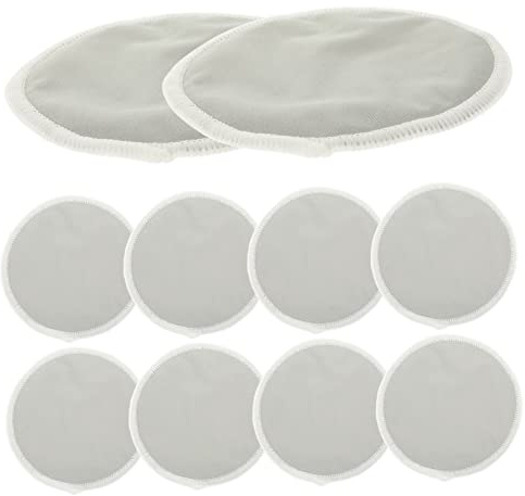 FRCOLOR 10pezzi Coppette Assorbilatte Riutilizzabili Coppette Assorbilatte Lavabili Traspiranti Sicure e Morbide Per Maternità