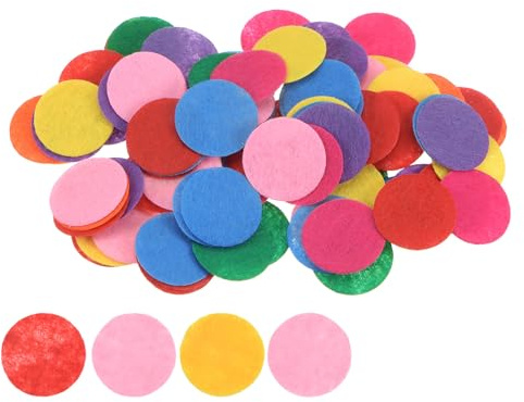 QUARKZMAN 200 Stück 25mm Runde Bastelfilz, vorgeschnittene Filzplatten, nicht gewebte Filzkreise Filzstoff für Nähen, DIY Projekt, Bastelarbeiten, Handwerk, Decoration (Gemischte Farben)