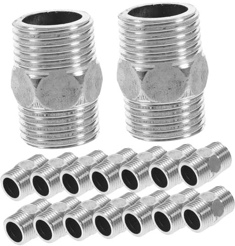 Hoement 10pcs Stainless Steel Hose Connectors Garden Hose Parts Connectors Pex Fittings Kit