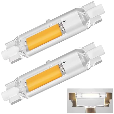 R7S LED 78mm Dimmbar Lampen, 20W R7s LED 78mm Glühbirne Ersatz für 200W Halogenlampen, R7S LE D Stab Kaltweiß 6000K 2000LM Kein Flackern, 360°Abstrahlwinkel, LE D Leuchtmittel, 2PCS