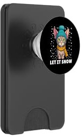 Lustige Sphynx Katze Winter Design Weihnachten Schnee Katzen PopSockets PopWallet für MagSafe