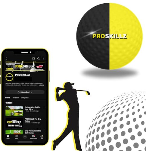 PROSKILLZ UK PRO Practice Foam Golf Balls I True Spin & Feel Practice Golf Balls I Weighted Foam Balls, Ideal for Indoor or Outdoor Training — Great Golf Gift for Men & Women