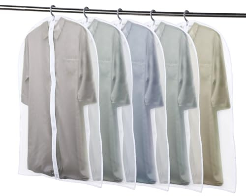 Sacchetti per Vestiti 5 Pezzi 60x100cm – Materiale EVA Resistente all'Acqua e alle Lacerazioni, Protegge da Polvere e Umidità, Ideale per Riporre Abiti