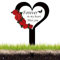 Decoraciones de tumbas, Jardín de cementerio 2D Estaca acrílica, corazón y cruce Simpatía conmemorativa Marcadores de tumbas para el jardín de patio al aire libre