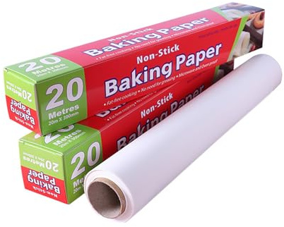 Baking Paper Roll 30cm x 20m – Non-Stick Unbleached Parchment Paper with Cutter for Baking, Cooking, Grilling, Steaming, Air Fryer