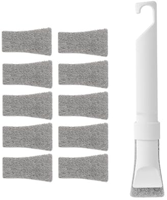 Multi Surfaces Scrub Brush With Replaceable Scouring Pad Grout Cleaner For Tight Space Window Corner And Drain Cleaning Scouring Pad Scraper Gadget