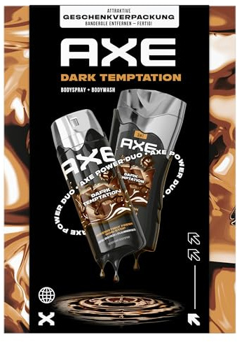 Axe Geschenkset Dark Temptation (Bodyspray 150ml + Duschgel 250ml)