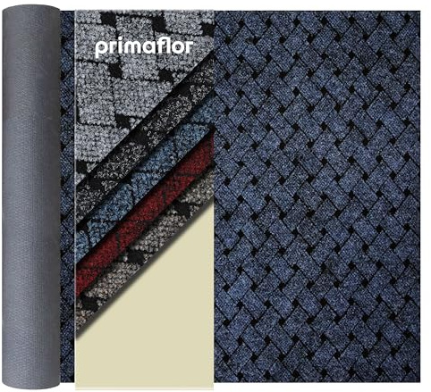 Primaflor Schmutzfangläufer Ventura | 66x650 cm | Blau | Nadelfilz aus 100 % Polypropylen, 7 mm hoch, rutschhemmender Gel-Rücken, zuschneidbar Fußmatte, Schmutzfangmatte und Läufer