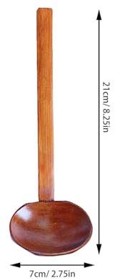 UKCOCO 4piezas Cuchara Sopera De Madera Con Mango Para Ramen Cucharas Japonesas Para Sopa De Unidades Aptas Para Mezclar y Cocinar Restaurantes