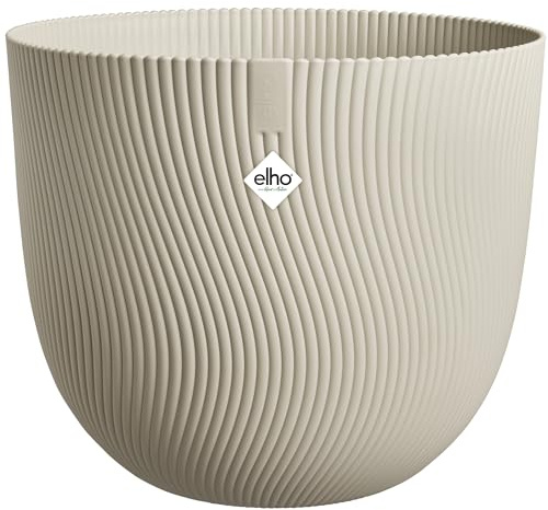elho Sereh Rund 60cm Blumentopf - Mushroom Beige | ∅ 59 x H 50.6 cm | für den Innen- und Außenbereich | 100% recyceltes Plastik