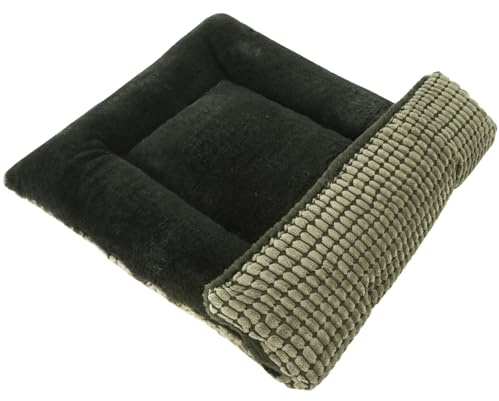 IEUUMLER Estera de Cama para Perros Cojín Suave y Cálido para Gatos Sofá para Mascotas de Doble Propósito Lavable a Máquina FC015 (106x71cm,Dark Green)