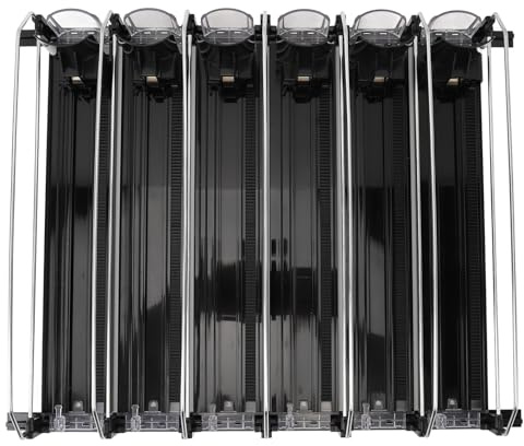 Semme Semme Bebida ABS para Frigorífico, Dispensador de Latas de Refresco de Fácil Carga con Velocidad Estable, 6 Filas para Cerveza y Bebidas (BLUE) (BLUE) () () (BLACK)