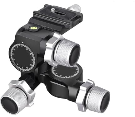 camear accessorise, GR5 CNC Aluminum Alloy High Precision 3 Way Geared Tripod Head Load Capacity 6kg Net Weight 811g, For Photography Came,for parts(GR5)