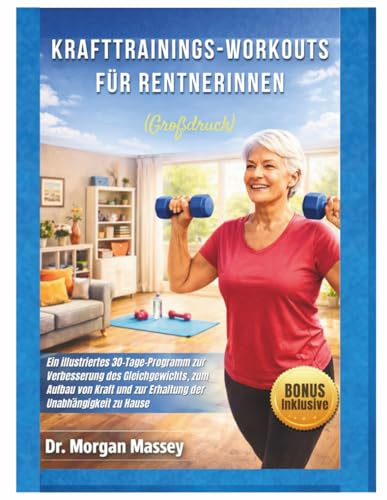 Krafttrainings-Workouts für Rentnerinnen (Großdruck): Ein illustriertes 30-Tage-Programm zur Verbesserung des Gleichgewichts, zum Aufbau von Kraft und zur Erhaltung der Unabhängigkeit zu Hause