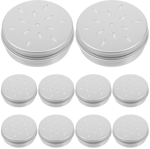 JEWEDECO Boîte à Odeur pour Chien en Aluminium Argenté 10 Pièces pour Entraînement Olfactif, Améliore la Capacité de Flair et Facilite la Gestion du Stress Pendant Les Jeux D'odorat